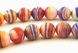 Striking Rainbow Calsilica Beads - 4mm or 6mm