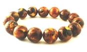 Chunky Shiny 14mm Old Amber Bead Bracelet