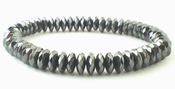 Super-Slick Shiny Faceted Diamond Hematite Bracelet