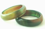 Small Deep Forest Green Agate Ring - 6mm wide