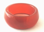 Chunky Ruby Red Agate Ring - 10mm wide