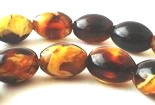 30 Large 13mm x 10mm Old Vintage Amber Barrel Beads