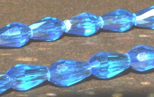 70 Tiny Baby-Blue Crystal Teardrop Beads