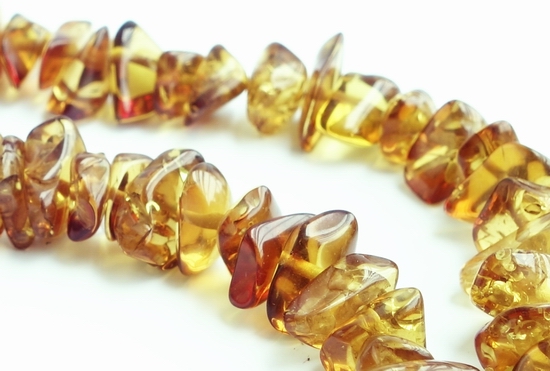 Chunky Green Amber Chip Beads