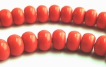 95 Gorgeous Salmon-Orange Turquoise Rondelle Beads