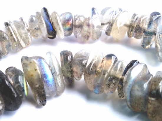 Sparkling Labradorite Small Nugget Beads - Dramatic!