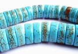 94 Heavy Blue Turquoise Disc Heishi Beads