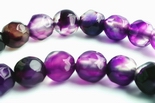 Dramatic Deep Purple Faceted 4mm Agate Beads