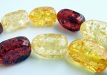 19 Breathtaking 3-Tone Amber Nugget Beads