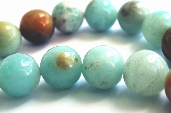 Distinguished Green & Black Amazonite Beads - 8mm or 10mm