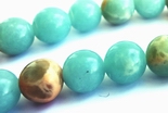 Refreshing 6mm Aqua-blue Snakeskin Jasper Beads