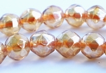 100 Gleaming Safron-Gold Faceted Crystal Beads