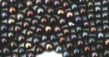 Peacock Black 6mm Chinese Pearls