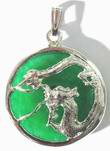 Magical Chinese Jade Dragon & Phoenix Pendant