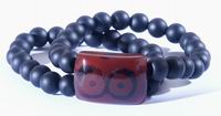 Tibetan Dzi Agate Two-Eyes Bead Bracelet