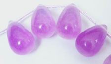 Passionate Teardrop Lavender Jade Bead Strand
