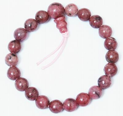 Passionate Pink Rhodonite Power Bead Bracelet