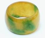 Seductive  Yellow & Green Jade Ring