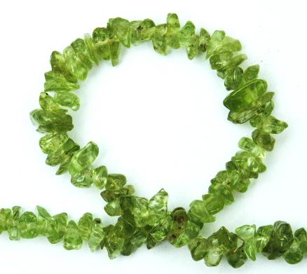Ravishing Green Peridot Chip Beads - Long 34-inch Strand