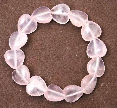 Loving Rose Quartz Heart Bracelet