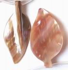 Unusual Mother-of-Pearl Leaf Bead Strand