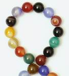 Rainbow Bead Strand - jade, carnelian, onyx + 4mm