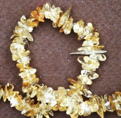 Long Citrine Chip Bead Strand - 34-inch