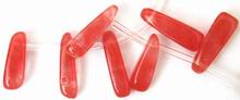 Striking Strawberry Quartz Icicle Beads