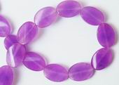 Unusual Purple Jade Oval Bead Strand