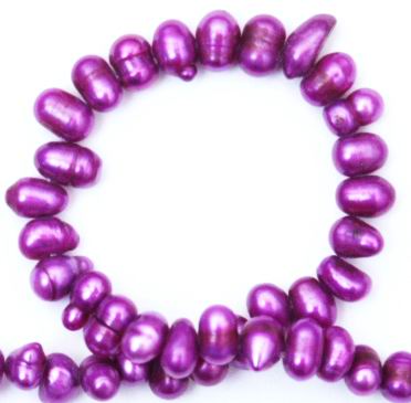 Morning Glory Purple Top-drilled Pearls