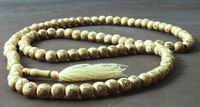 Oriental Wood 108 Buddha Bead Mala Necklace