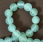 Carved Mountain Jade Big 12mm Bead - Heavy!