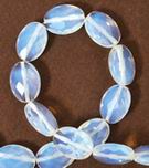 Unusual Faceted Opalite Moonstone Bean Beads