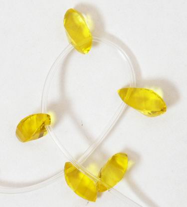 Sparking Fancydrop Yellow Glass Beads