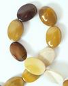 Australian Desert Picture Jasper Bean Bead Strand