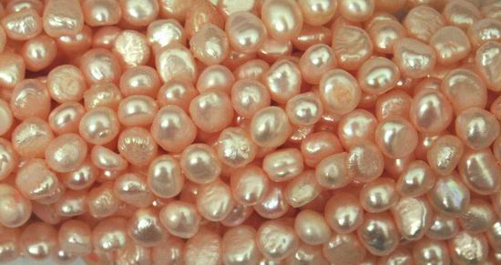 2 Champagne Biwa Pearl Strands - 6mm