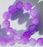 Faceted 8mm Romantic Lavender Jade Beads