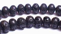 Volcanic Lava Rondelle Beads - Unusual!