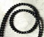 Devil Black Obsidian Bead Strand