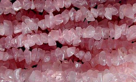 Passionate Rose Quartz Chip Beads - Long Strand