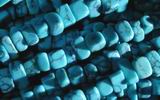 Chinese Turquoise Cube Beads - Long 32" Strand