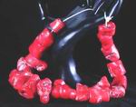 X Chunky Chinese Red Branch Coral Bead Strand