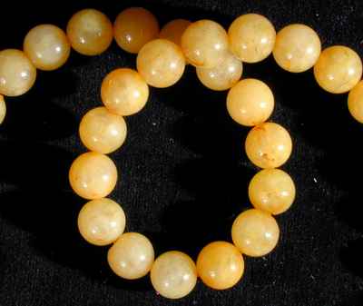 Zesty Yellow Jade Bead Strand