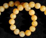 Zesty Yellow Jade Bead Strand