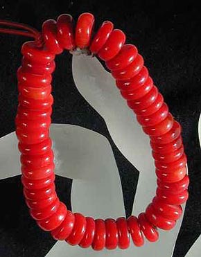 Sensuous Red Coral Bead Bracelet
