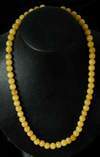 Vibrant Yellow Jade Bead Necklace