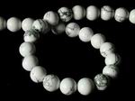 White Howlite Bead Strand - 8mm