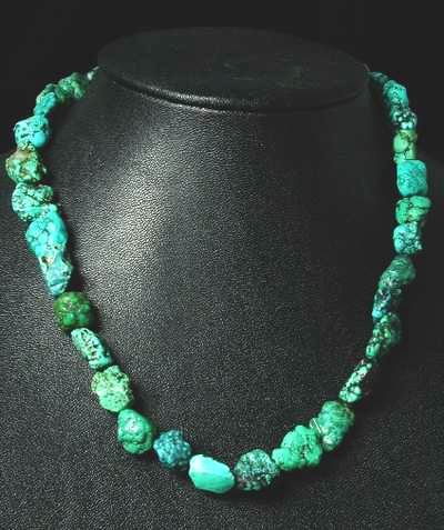 Stunning Chinese Turquoise Nugget Necklace