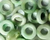 Sleek Chinese Jade Ring Beads - 20 x 10mm