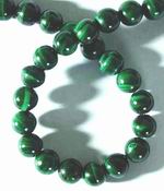 Silky Natural Malachite Beads - 6mm